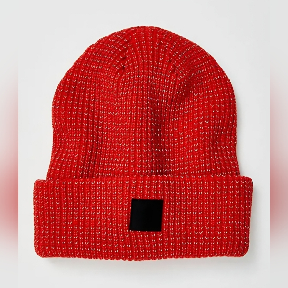 Free People Movement Let's Race Fleece-Lined Recycled Yarn Beanie Racing Red